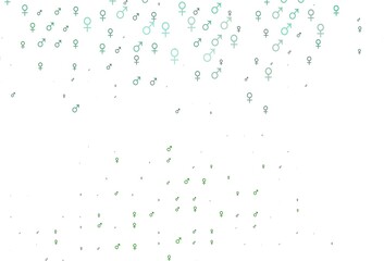 Light green vector template with man, woman symbols.