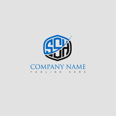 SSH Letter Logo Design Cross Monogram Icon.	