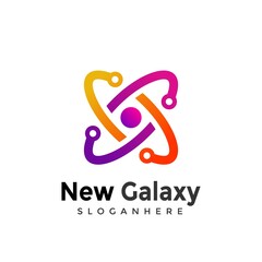 Fototapeta premium New Galaxy Modern Logo Design Vector Images Illustration Stock