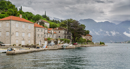 Fototapeta na wymiar Images from the Perast, Kotor Bay in Montenegro