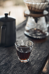 black drip coffee