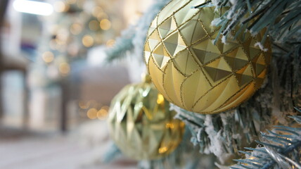 Fototapeta na wymiar ball on a Christmas tree, Christmas tree toy