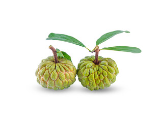 custard apple on a white background,isolated