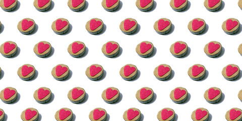 Valentines Day background with red hearts on a wooden , Red heart  on a wooden .The concept of Valentines Day.