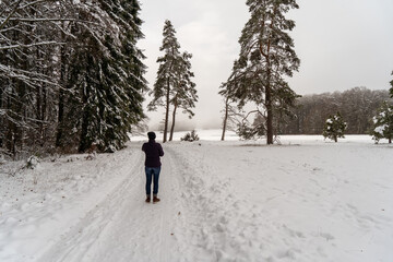 Fototapeta na wymiar Winterlandschaft auf dem Russberg bei Tuttlingen