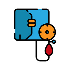 Basic Manual tensimeter colored icon. simple design editable. design vector illustration