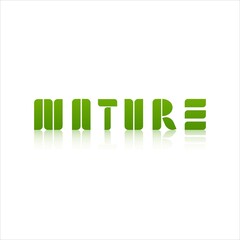 NATURE green logo template vector. Ecology concept.