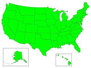 アメリカ合衆国の地図