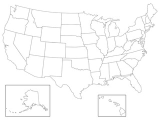アメリカ合衆国の地図