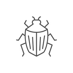 Bug line outline icon or insect concept