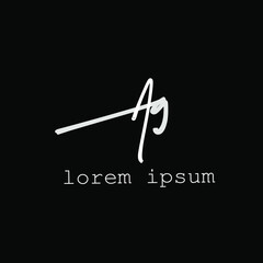 Ag handwritten logo for identity