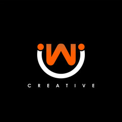 IWI Letter Initial Logo Design Template Vector Illustration