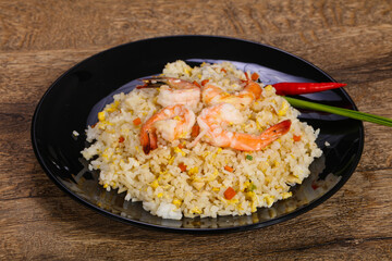 Thai style fried rice with prawn