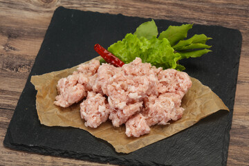 Homemade pork minced meat for cooking