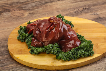 Raw chicken liver for cooking