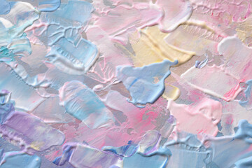 Art Abstract acrylic and watercolor smear blot painting. Pastel Color horizontal texture background.