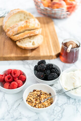 Peach ricotta toast