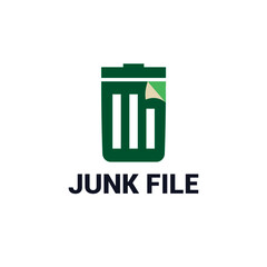 JUNK FILE ICON LOGO CONCEPT WITH FLAT AND SIMPLE SYLE FOR ICON, ILLUSTRATION AND BRAND IDENTITY