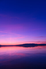 Fototapeta na wymiar Sonnenuntergang am Bodensee (Insel Reichenau)