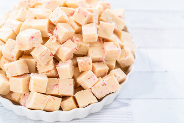 Candy cane fudge