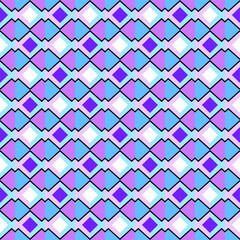 Seamless vector abstract pattern. Geometric pink and blue shapes in the original ornament. Textured background for design of trendy fabrics and paper