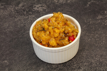 Relish sauce with cucumbers and mustard