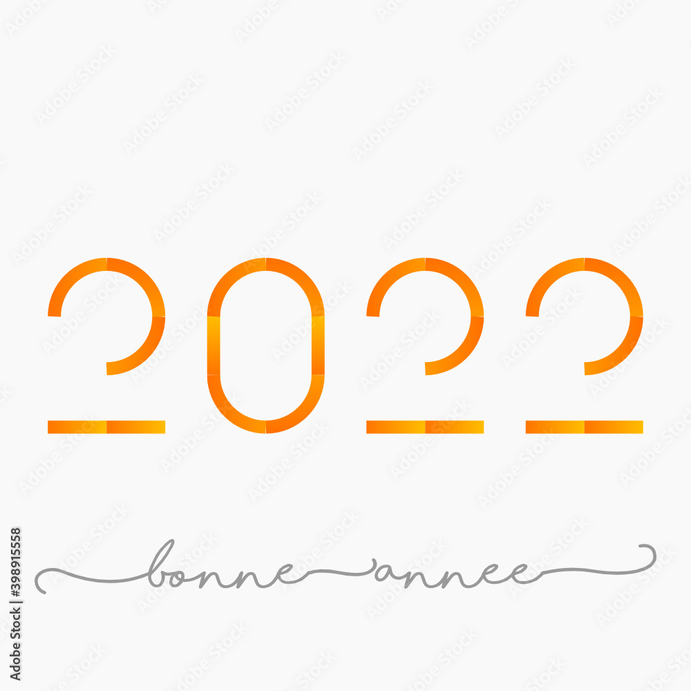 Wall mural 2021 - Bonne année - happy new year