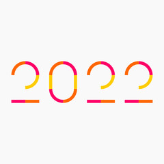 2022 - happy new year 2022 modern font
