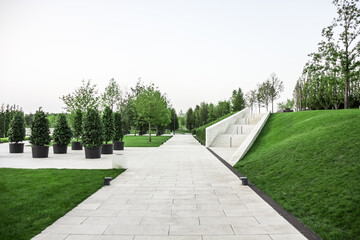 Architecture. The decoration of the park. Cultural place. Landscaping design