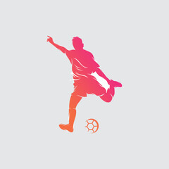 Fototapeta na wymiar A football player logo design