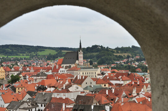 Cityscape of the Czech city of Cesky Krumlov