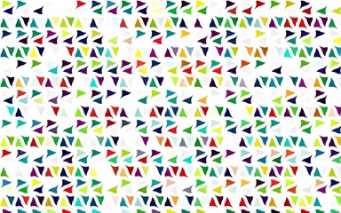 Light Multicolor, Rainbow vector layout with lines, triangles. Illustration with set of colorful triangles. Smart design for your business advert.