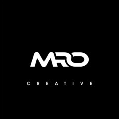 MRO Letter Initial Logo Design Template Vector Illustration - obrazy, fototapety, plakaty