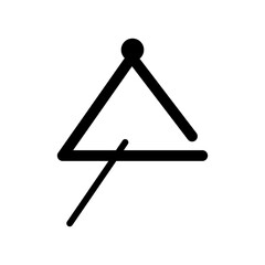 musical instrument triangle icon element of music icon for mobile concept and web apps. Thin line musical instrument triangle icon can be used for web and mobile. Premium icon on white background