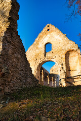 Fototapeta premium Katarinka - Church and Monastery of St. Catherine ruins in Dechtice, Slovakia