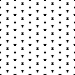 Square seamless background pattern from black bell symbols. The pattern is evenly filled. Vector illustration on white background