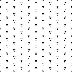 Square seamless background pattern from geometric shapes. The pattern is evenly filled with black bikini symbols. Vector illustration on white background