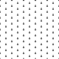 Square seamless background pattern from black business woman symbols. The pattern is evenly filled. Vector illustration on white background