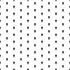 Square seamless background pattern from black lamp symbols. The pattern is evenly filled. Vector illustration on white background