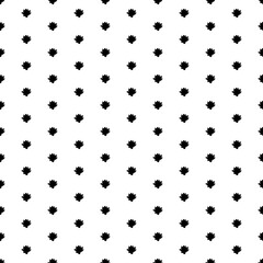Square seamless background pattern from black lotus flowers. The pattern is evenly filled. Vector illustration on white background