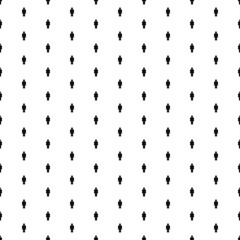 Square seamless background pattern from black man symbols. The pattern is evenly filled. Vector illustration on white background