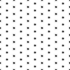Square seamless background pattern from geometric shapes. The pattern is evenly filled with black man with woman symbols. Vector illustration on white background