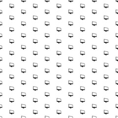 Square seamless background pattern from geometric shapes. The pattern is evenly filled with black monoblock symbols. Vector illustration on white background