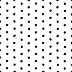 Obraz premium Square seamless background pattern from geometric shapes. The pattern is evenly filled with black narcissus flowers. Vector illustration on white background