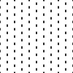 Square seamless background pattern from geometric shapes. The pattern is evenly filled with black one-piece swimsuit symbols. Vector illustration on white background
