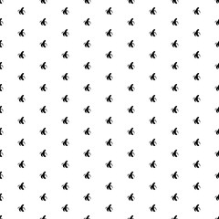 Square seamless background pattern from geometric shapes. The pattern is evenly filled with black peeled banana symbols. Vector illustration on white background