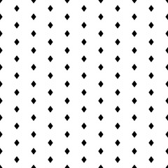 Square seamless background pattern from geometric shapes. The pattern is evenly filled with black diamonds. Vector illustration on white background