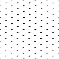 Square seamless background pattern from geometric shapes. The pattern is evenly filled with black saturn symbols. Vector illustration on white background