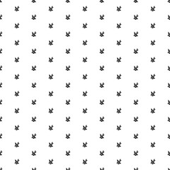 Square seamless background pattern from geometric shapes. The pattern is evenly filled with black school supplies symbols. Vector illustration on white background