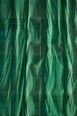 green netting for scaffolding on building in Hong Kong
